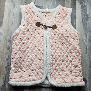 Matilda Jane Girl's 16 Vest Quilted Horse Pattern Shearling Reversable